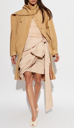 Chlo&eacute; Asymmetrical Skirt With Draping, Womens, Beige