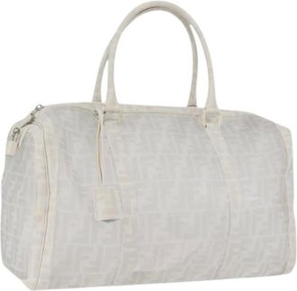 Fendi Pre-owned Weekend Bags, female, White, Size: ONE SIZE Pre-owned Vintage Boston Bag