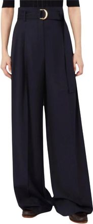 Max Mara Broeken, Dames, Zwart, XS, Wol, Broek van wol met hoge taille
