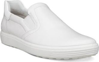Ecco Soft 7 Slip-On Sneaker in White/Patent White at Nordstrom, Size 11-11.5Us