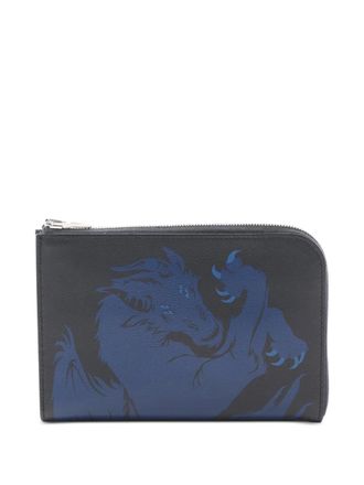 Herm&egrave;s 2020 Leather Remix Duo Chimeres Wallet long wallets - women - Calf Leather/Leather - One Size - Blue