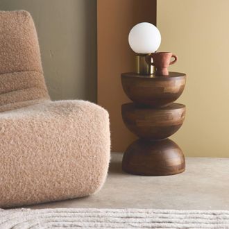 Sweeek Wooden Side Table in Walnut