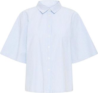 Ichi Shirts - Dames - Overhemden - Blauw - XS - Overhemden