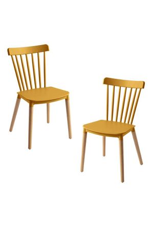 Regalos Miguel Packs Sillas Comedor - Pack 2 Sillas Leka - Mostaza