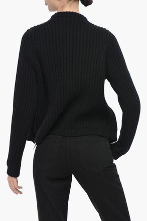 Off-white Pullover in Misto Cotone METEOR con Dettaglio in Doppio Tessuto Off-White