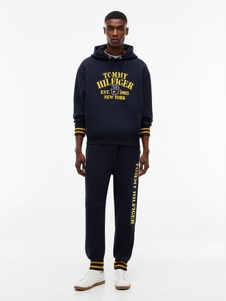 Tommy Hilfiger Mens Relaxed Heavyweight Terry Sweatpant - Navy Blue - L