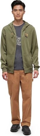tentree Reynard Zip Hoodie in Deep Olive at Nordstrom, Size Xx-Large