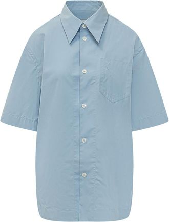 Ami Blue Loose Solid Shirt