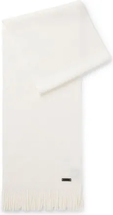 BOSS Knit scarf in virgin wool with logo detail