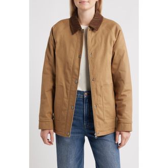 Thread & Supply Stretch Cotton Twill Chore Coat in Taupe at Nordstrom, Size X-Large