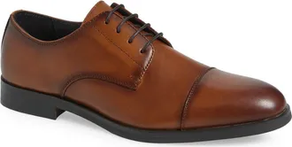 Nordstrom Elliott Cap Toe Lace-Up Derby in Tan Chestnut at Nordstrom, Size 10.5