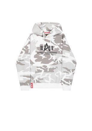 Alpha Industries Hoodie ALPHA INDUSTRIES Basic Hoodie BL Camo, Herren, Gr. S, weiss (wei&szlig; camo), Obermaterial: 80% Baumwolle, 20% Polyester, regular fit, Sweatshirts H