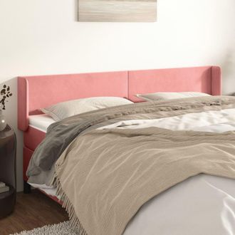 vidaXL Cabecero De Terciopelo Rosa 163x16x78/88 Cm Vidaxl