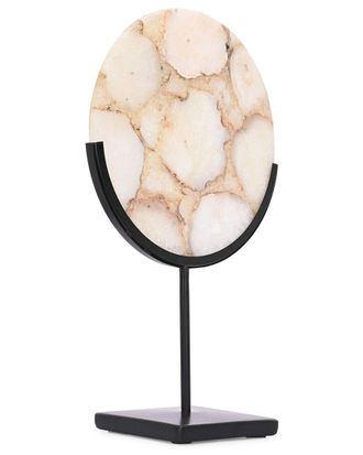 Sagebrook Home 17X10in Agate Disc On Stand