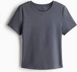 H&M Sport-T-Shirt mit SoftMove - Grau