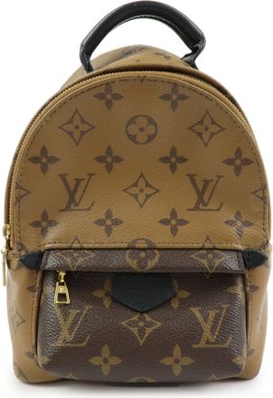 Louis Vuitton Palm Springs Reverse Monogram Canvas Brown Canvas Backpack Bag (Pre-Owned)