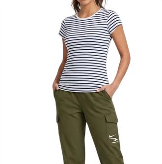 Talbots Striped T-Shirt In Navy And White