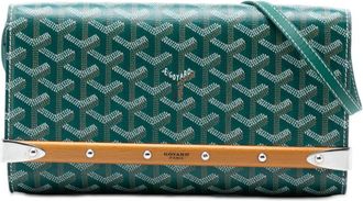 Goyard Pre-owned Goyard Goyardine Monte Carlo Bois Clutch with Strap ATS020201