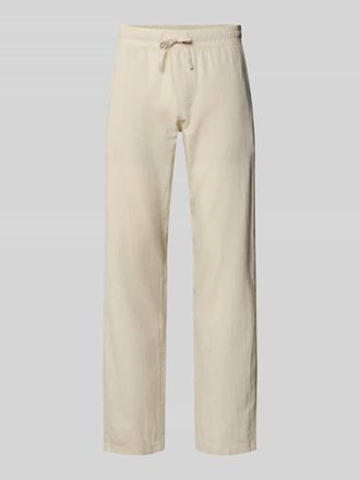 Jack & Jones Jack & Jones Hose aus Baumwoll-Leinen-Mix Modell KANE in Hellgrau, Gr&ouml;&szlig;e XXL