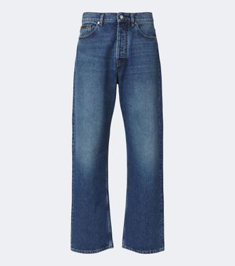 Moncler Jeans rectos con efecto desgastado