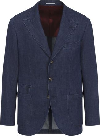Brunello Cucinelli Blue Denim Patch-pocket Blazer