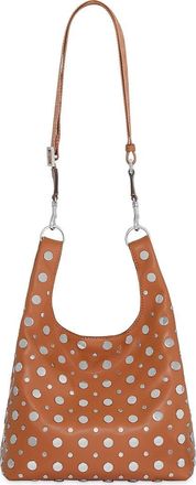 Rebecca Minkoff Ayla Stud Faux Leather Shopper Bag in Caramello at Nordstrom