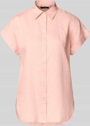 Lauren Ralph Lauren Relaxed Fit Hemdbluse aus reinem Leinen in Rosa, Gr&ouml;&szlig;e XL