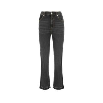 Alexander McQueen Alexander McQueen, Boot-cut Jeans, female, Black, Size: W26 High-waist Bootcut Jeans