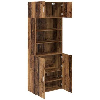 vidaXL Storage Cabinet Old Wood 80 x 42.5 x 225 cm Engineered Wood vidaXL