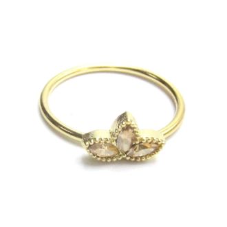 Jessica Elliot Womens Lotus Blossom Ring In Gold/goldenshadow