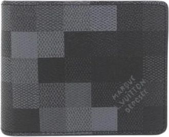 Louis Vuitton Pre-owned Wallets, male, Black, Size: ONE SIZE Pre-owned Damoflage Portefeuille Slender Leather Wallet