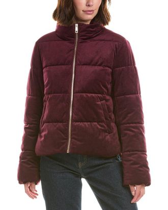 CeCe by Cynthia Steffe Velvet Puffer Jacket