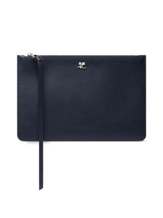 Courr&egrave;ges leather clutch bag - unisex - CALFSKIN - OS - Blue