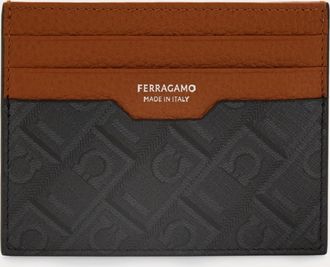 Ferragamo Men Ferragamo Monogram credit card holder Brown