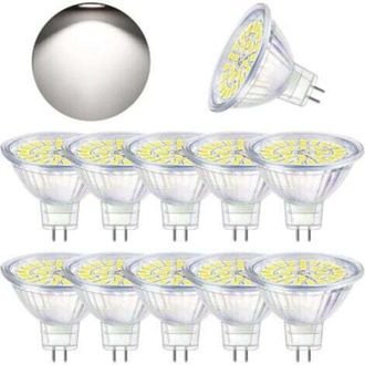 OEM Lampadina Led Gu5.3, Luce Bianca Fredda 6000k, Mr16 Led 12v 5w, Equivalente A Una Lampadina Alogena Da 50w, Faretto Led Non Dimmerabile, Confezione Da