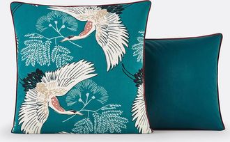 La Redoute Interieurs Kussensloop in perkalkatoen Grues Bleu