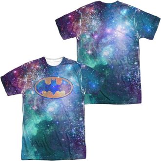 Gildan Batman Galaxy Symbol (Front/Back Print) Short Sleeve Adult Poly Crew Tee / T-Shirt