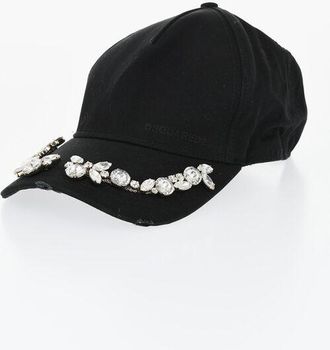Dsquared2 Solid-color Baseball Cap with Jewel Details size One Size