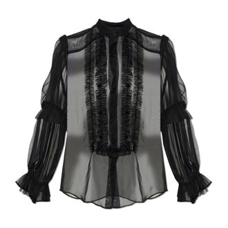 Comme Des Gar&ccedil;ons Shirts, female, Black, Size: XS Transparent Shirt