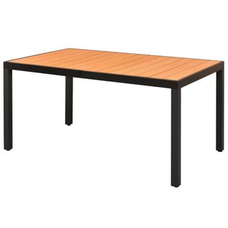 vidaXL Mesa De Jard&iacute;n De Aluminio Y Wpc Marr&oacute;n 150x90x74 Cm Vidaxl