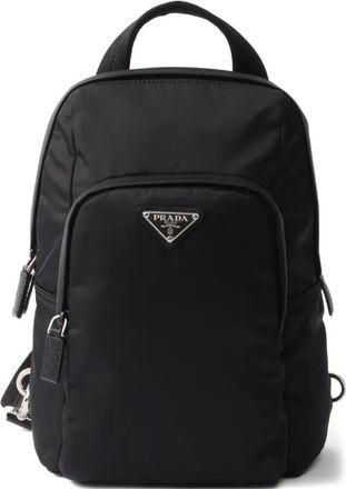 Prada Zaino con logo - Nero