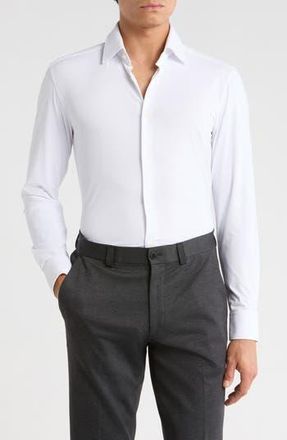 BOSS Hank Kent Slim Fit Performance Stretch Dress Shirt in White at Nordstrom Rack, Size 14.5R