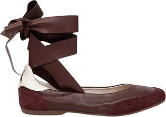 Patrizia Pepe Leren ballerinas - Dames - Schoenen - Bruin - Maat: 36 EU Leer
