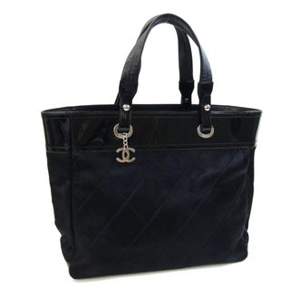 Chanel Black Patent Leather Leather Leather Tote Bag (Pre-Owned)