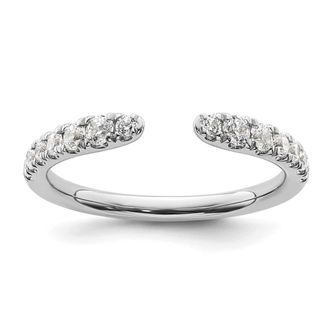 Diamond2Deal 14k Gold Lab Grown Diamond Wedding Band Ring 0.37Ct Clarity- VS Color- D-E