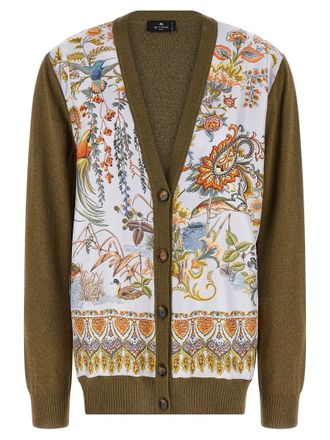 Etro Bicolor Cotton Womens Cardigan