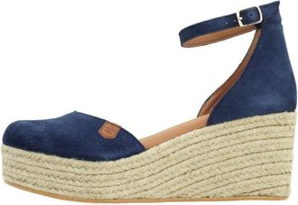 POPA Cantalar Wedge - Dames - Sleehakken - Blauw - 40 EU - Leer - Schoenen