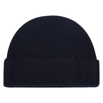 Drumohr Cuffia Rasata Cachemire - Heren - Accessoires - Blauw - Maat: 46 CM Kasjmier