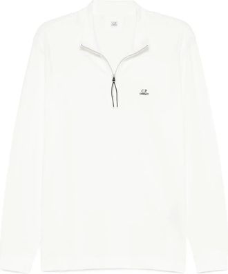 C.P. Company Felpa con mezza zip - Bianco