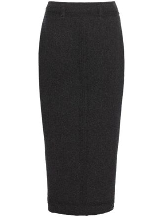 Barrie knitted midi skirt - Black